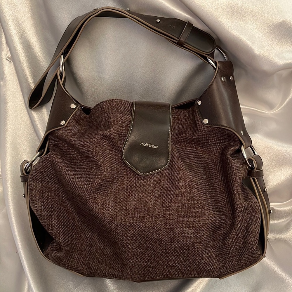 Matt & Nat brown weave purse